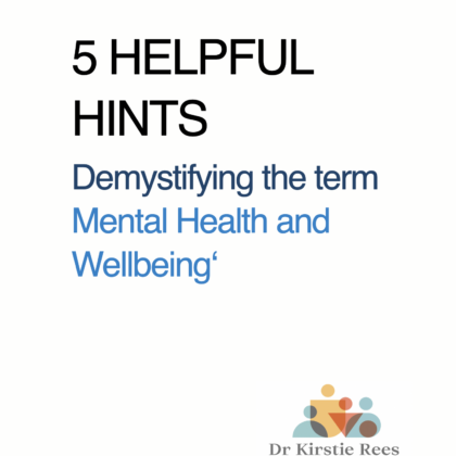 Demystifying the term Mental Health and Wellbeing (free downloadable file)